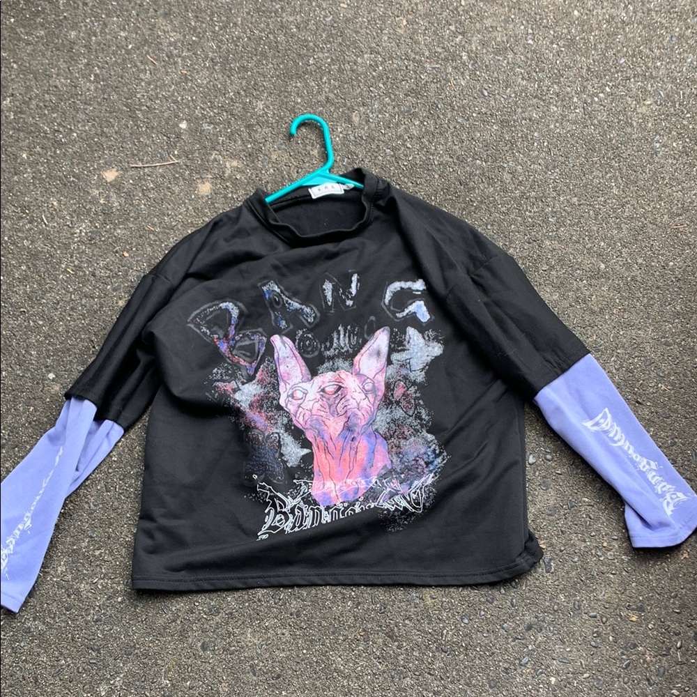 Black and Purple Graphic Tee